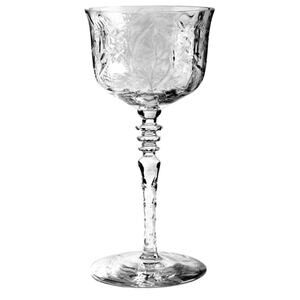 Vintage Rock Sharpe crystal liquor cocktail wine glasses etched elegant (5)